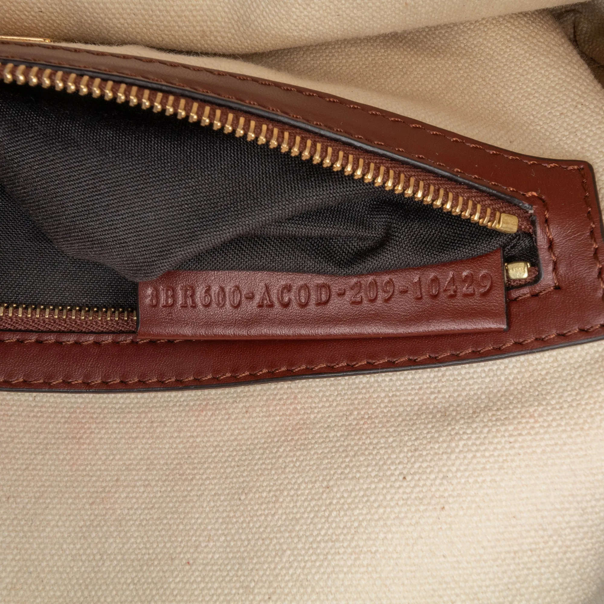Zucca Embroidered Canvas Baguette Satchel