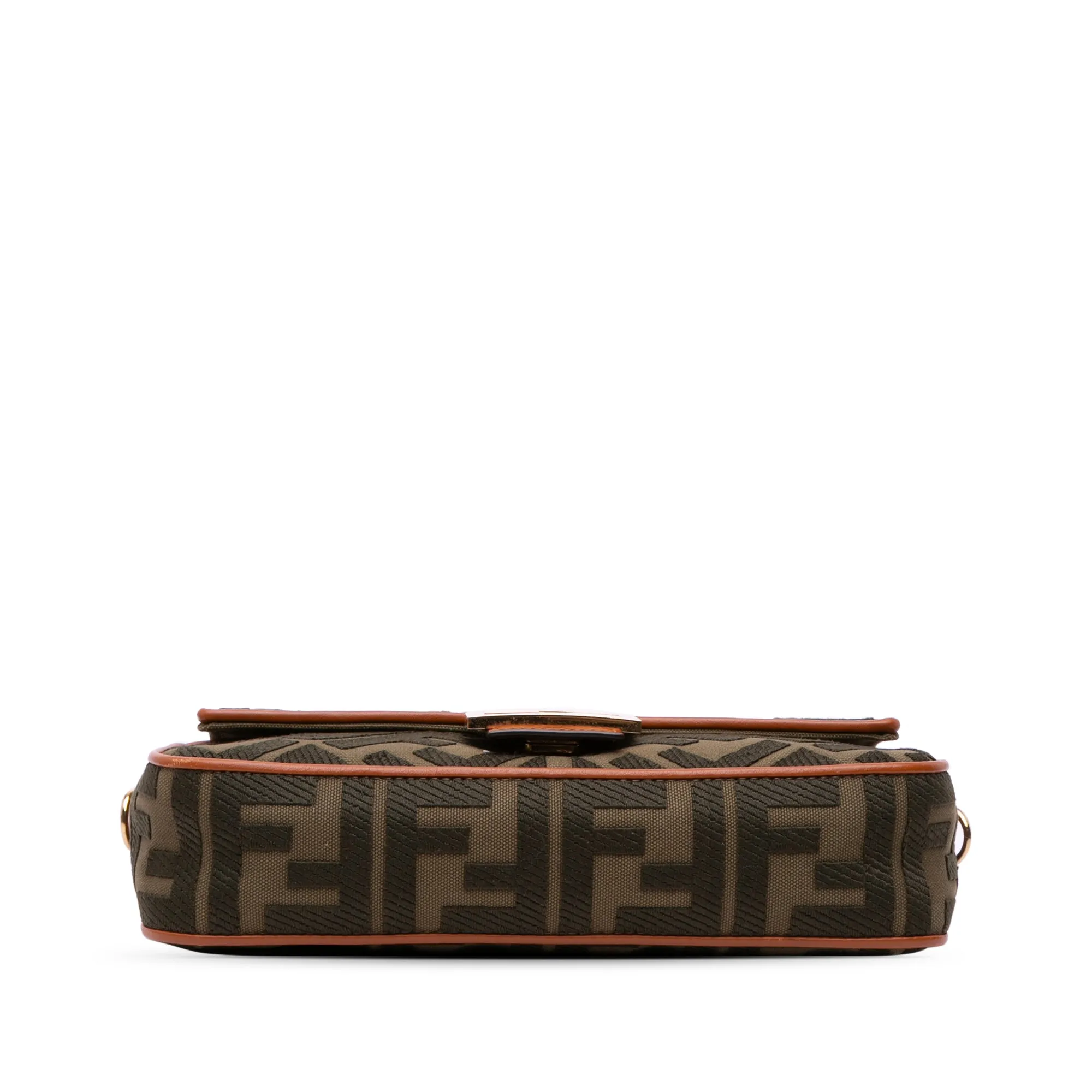 Zucca Embroidered Canvas Baguette Satchel