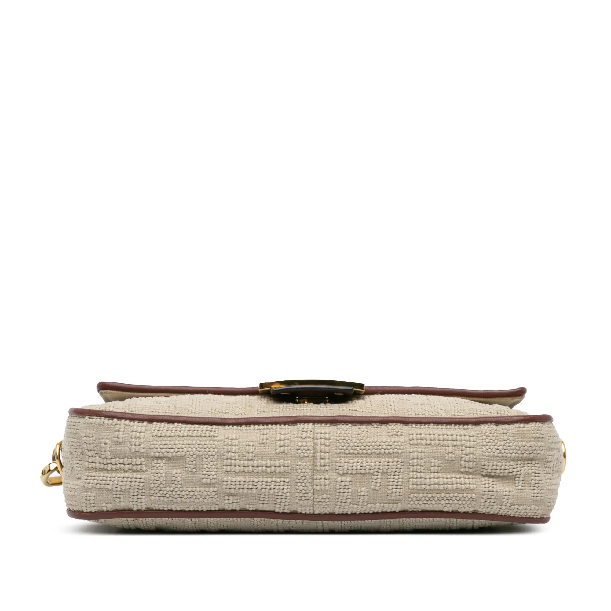 Zucca Embroidered Canvas Baguette Satchel