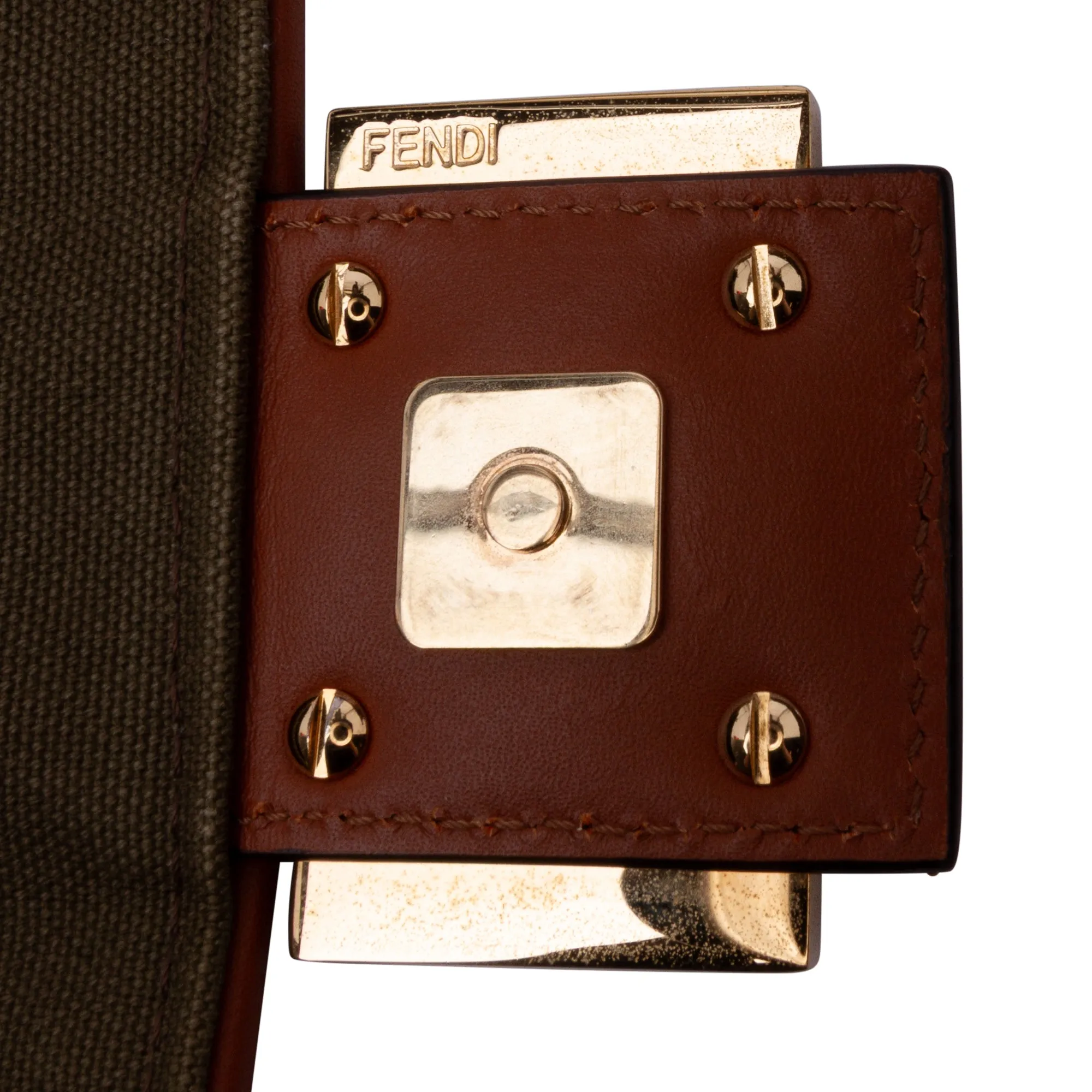 Zucca Embroidered Canvas Baguette Satchel