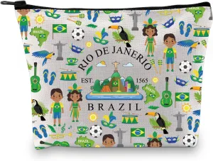 Zuo Bao Rio De Janeiro Cosmetic Bag Rio De Janeiro Souvenir Rio Travel Gift Brazil Cosmetic Bag Brazil Gift Brazil National Flag (RIO DE JANERIO)